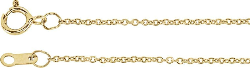 Sideways Cross 14k Yellow Gold Necklace, 16-18" (22X11.5 MM)