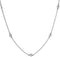 14k White Gold Cubic Zirconia Station Necklace, 18"