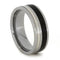 Ziricote Wood 10k White Gold, Ziricote Wood 8mm Comfort-Fit Titanium Wedding Band