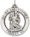 Sterling Silver St. Christopher Medal (41X31MM)