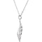 Rhodium Plate Sterling Silver Cross and Flames CZ 'Refiner's Fire' Necklace, 18"