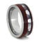 The Men's Jewelry Store (Unisex Jewelry) Ruby Redwood, Mother of Pearl 8mm Comfort-Fit Titanium Wedding Band