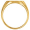 Men's 18k Yellow Gold Oval Signet Ring, 16X14mm, Size 9.75