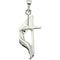 Small Methodist Cross Pendant, Rhodium Plated 14k White Gold (19MM)