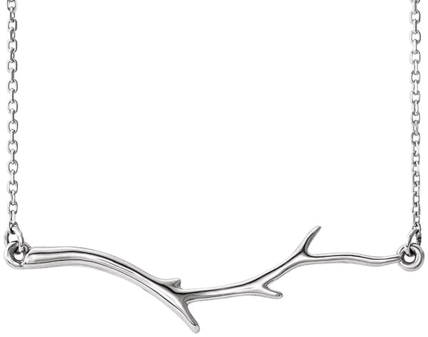 Branch Bar Sterling Silver Necklace, 16"