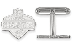 Sterling Silver Philadelphia Eagles Super Bowl LII Champions Cuff Links, 15MM