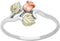 The Men's Jewelry Store (for HER) Dakota Rose Slim-Profile Ring, Sterling Silver, 12k Green and Rose Gold Black Hills Gold Motif