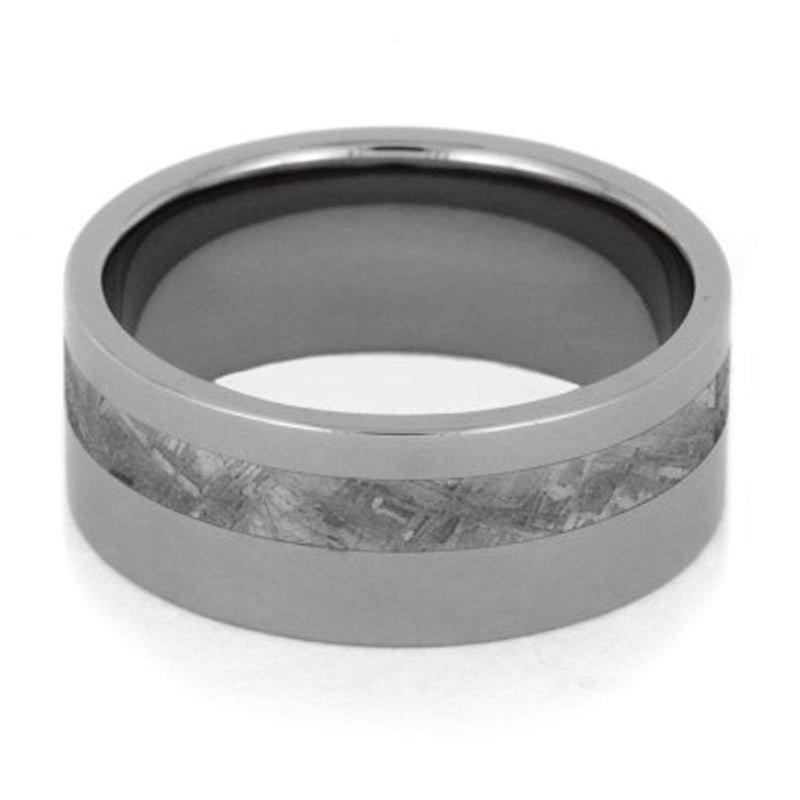 Gibeon Meteorite 9mm Comfort-Fit Polished Titanium Wedding Band