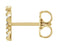 14k Yellow Gold Gold Diamond Letter 'R' Initial Stud Earring (Single Earring) (.07 Ctw, GH Color, I1 Clarity)