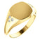 Diamond Closed Back Signet Ring, 14k Yellow Gold (.05 Ctw, G-H Color, I1 Clarity) Size 6.5