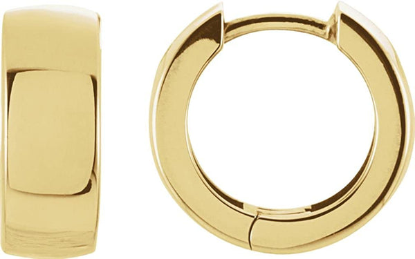 14k Yellow Gold Hoop Earrings (14mm)