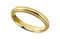 Gold IP Titanium Double Milgrain 4mm Comfort Fit Band