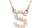 14k Rose Gold Diamond Initial 'S' 1/6 Cttw Necklace, 16" (GH Color, I1 Clarity)