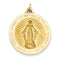 14k Yellow Gold Miraculous Medal Pendant (37.5X29.5MM)