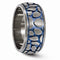 Edward Mirell Brushed Titanium Blue Anodized 10mm Wedding Band