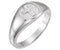 Men's 14k White Gold 10.5mm 'The Rugged Cross' Chastity Ring, Size 10