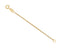 14k Yellow Gold 1.3mm Diamond-Cut Box Chain, Extender Safety Chain, 2.25"