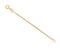 14k Yellow Gold 1.3mm Diamond-Cut Box Chain, Extender Safety Chain, 2.25"