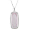 Rose De France Antique Cushion Quartz Sterling Silver Necklace, 18"