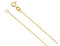 14k Yellow Gold 1mm Solid Diamond-Cut Bead Chain, 24"