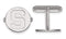 Rhodium-Plated Sterling Silver Polished Michigan State University Cuff Links, 15MM