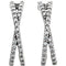 Diamond Criss Cross J-Hoop Earrings, Rhodium-Plated 14k White Gold (1/4 Ctw, Color G-H, Clarity I1)