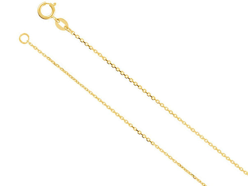 Diamond Two-Tone Silhouette 14k Yellow Gold and Sterling Silver Necklace, 18" (1/6 Ctw)