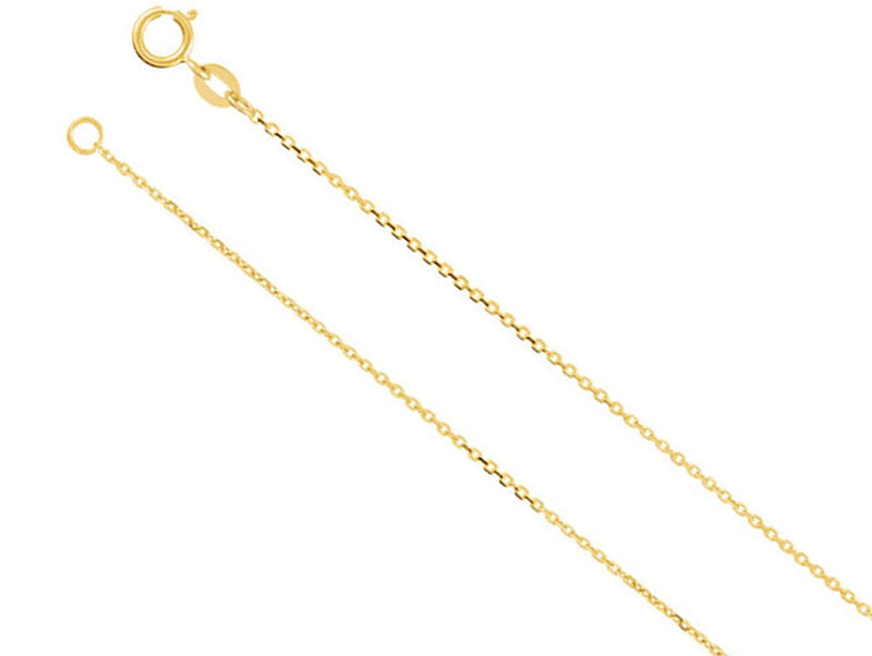 Diamond Solitaire Inifinity Trim Slide 14k Yellow Gold Pendant Necklace, 16" (.10 Cttw)