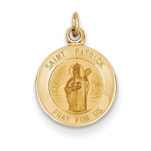 14k Yellow Gold St. Patrick Medal Charm (19X12MM)