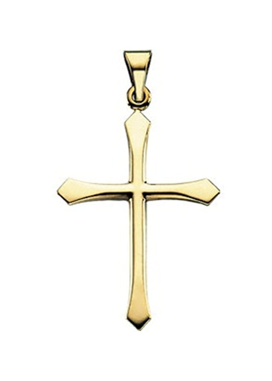 Pointed Cross 14k Yellow Gold Pendant (28.50X21MM)