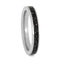 Meteorite and Yellow Gold in Black Stardust 3mm Titanium Comfort-Fit Wedding Band