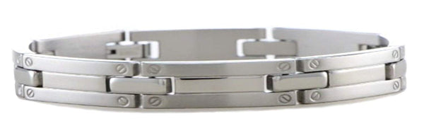 Men's Titanium Matte and Polished 8mm Bracelet, 8.50"
