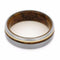 Sindora Wood, 14k Yellow Gold Pinstripe 6mm Comfort-Fit Matte Titanium Wedding Band