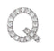 Platinum Diamond Letter 'Q' Initial Stud Earring (Single Earring) (.08 Ctw, GH Color, SI2-SI3 Clarity)