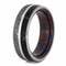 Gibeon Meteorite, Dinosaur Bone, Blue Bronze and Red Copper Mokume 7mm Comfort-Fit Titanium Wedding Band