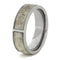 Antler Inlay 6mm Comfort-Fit Titanium Hunters Wedding Band