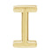 Initial Letter 'I' 14k Yellow Gold Stud Earring (Single Earring)