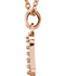 Petite Diamond Initial 'a' Lowercase Alphabet Letter 14k Rose Gold Pendant Necklace, 16" (.03 Ctw GH, I1)