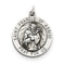 Sterling Silver Antiqued Saint Francis Of Assisi Medal Charm Pendant (25X18 MM)