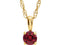 Children's Imitation Ruby 'July' Birthstone 14k Yellow Gold Pendant Necklace, 14"