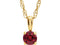 Children's Chatham Created Ruby 'July' Birthstone 14k Yellow Gold Pendant Necklace, 14"