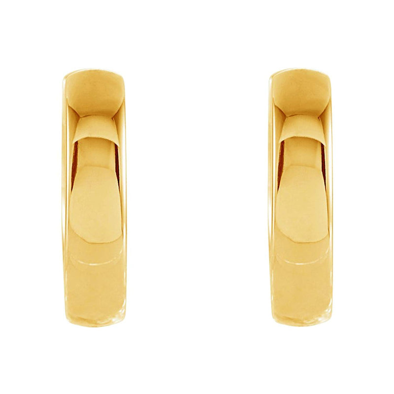 Rhodium-Plated 18k Yellow Gold Hoop Earrings (12mm)