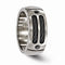 Cable Sport Collection Brushed Gray Titanium, Black Memory Cable, Black Spinel 9.25mm Band