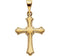 Quadrate Cross 14k Yellow Gold Pendant