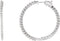 CZ Hoop Earrings, Sterling Silver (42mm)