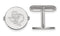 Rhodium-Plated Sterling Silver Texas Tech University Cuff Links, 15MM