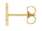 Initial Letter 'J' 14k Yellow Gold Stud Earring (Single Earring)