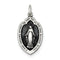 Sterling Silver Antiqued Miraculous Medal (28X14MM)