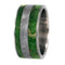 Gibeon Meteorite, Green Box Elder Burl Wood 10mm Comfort Fit Matte Titanium Band, Size 5.5