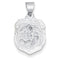 Rhodium-Plated 14k White Gold St. Michael Medal Pendant (20X15MM)